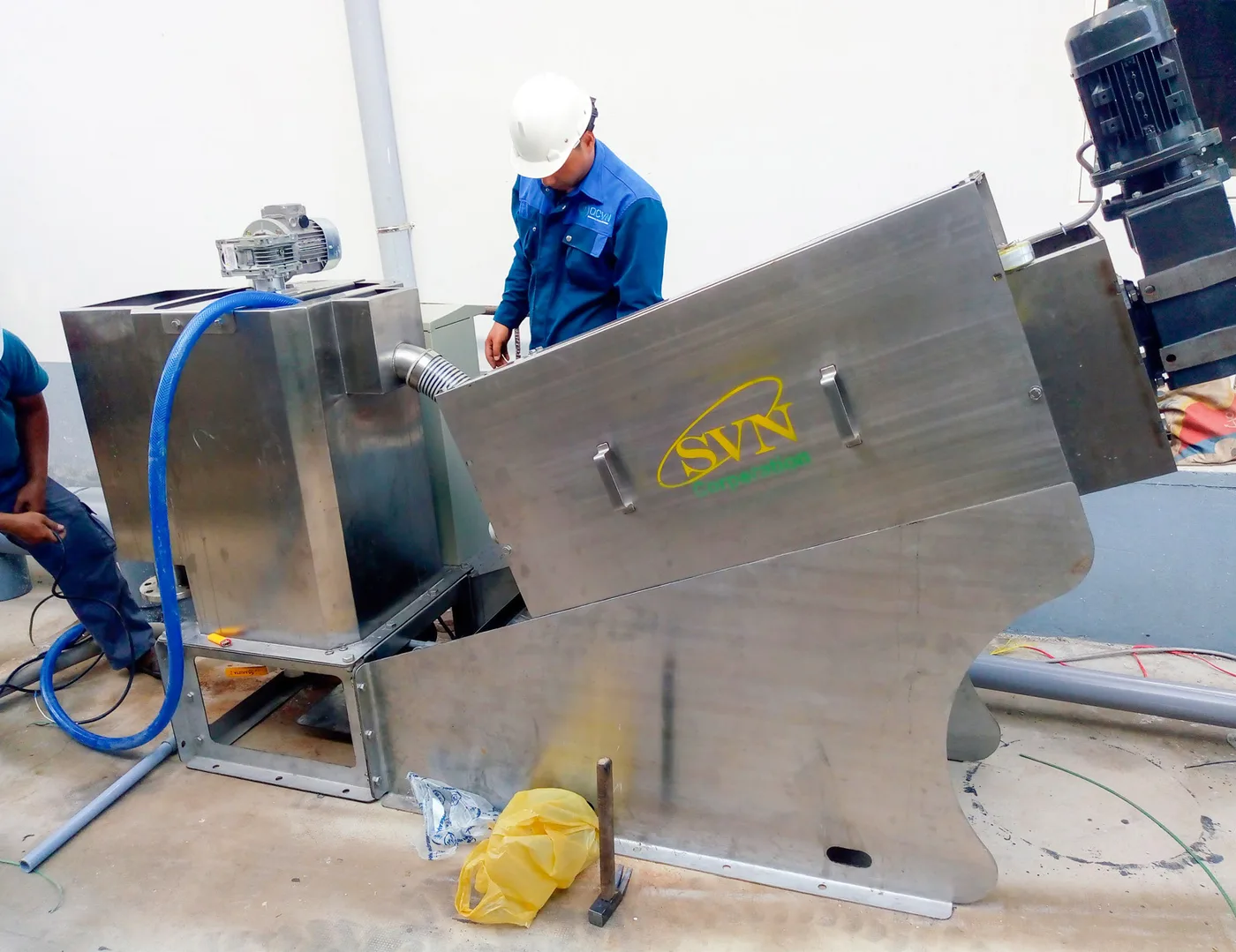 Máy ép bùn SVNCORP tại dự án Dệt Nhuộm Tân Đức Khanh