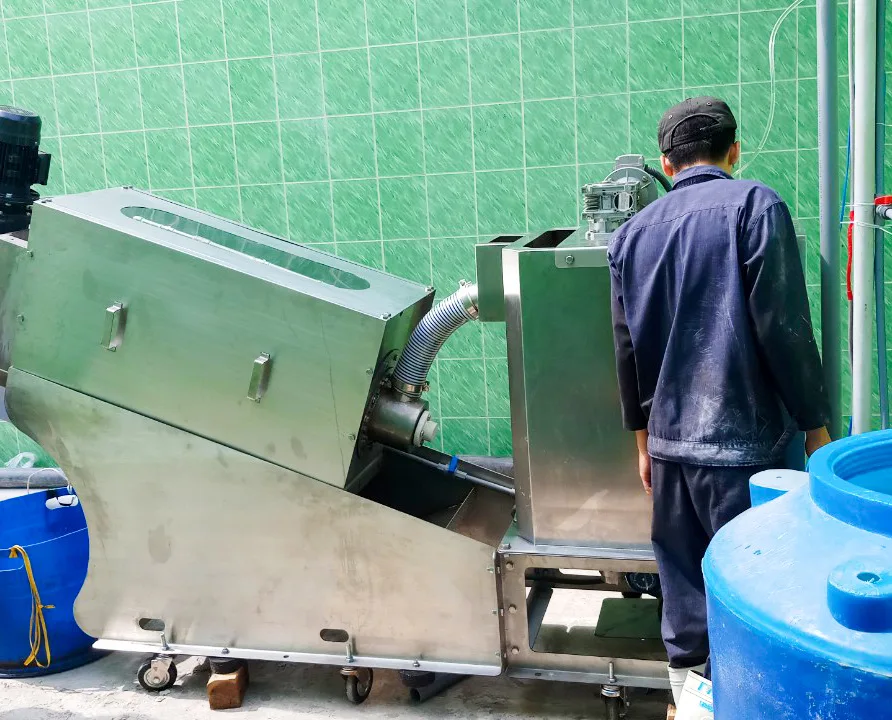Máy ép bùn SVNCORP tại dự án Thủy sản Cửu Long